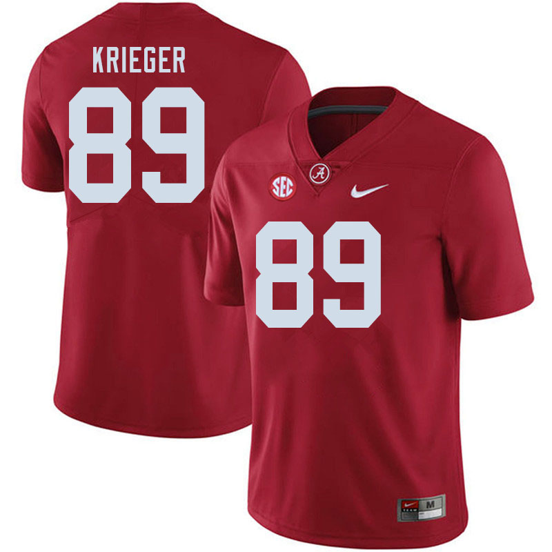 Alabama Crimson Tide Men's Grant Krieger #89 Crimson NCAA Nike Authentic Stitched 2020 College Football Jersey ME16F18KP
